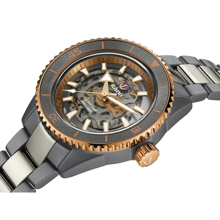 หน้าปัด Rado Captain Cook HighTech Ceramic Skeleton