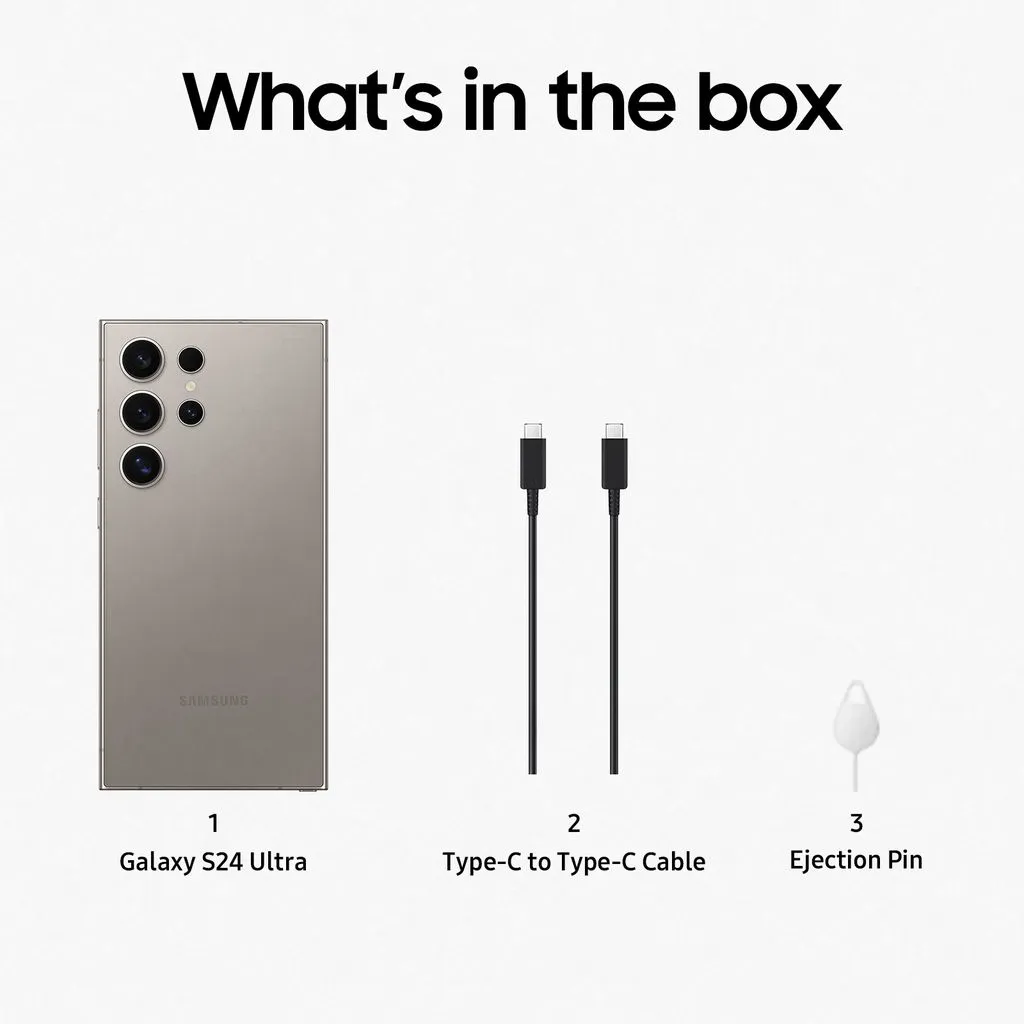 In The Box Samsung Galaxy S24 Ultra Titanium Gray
