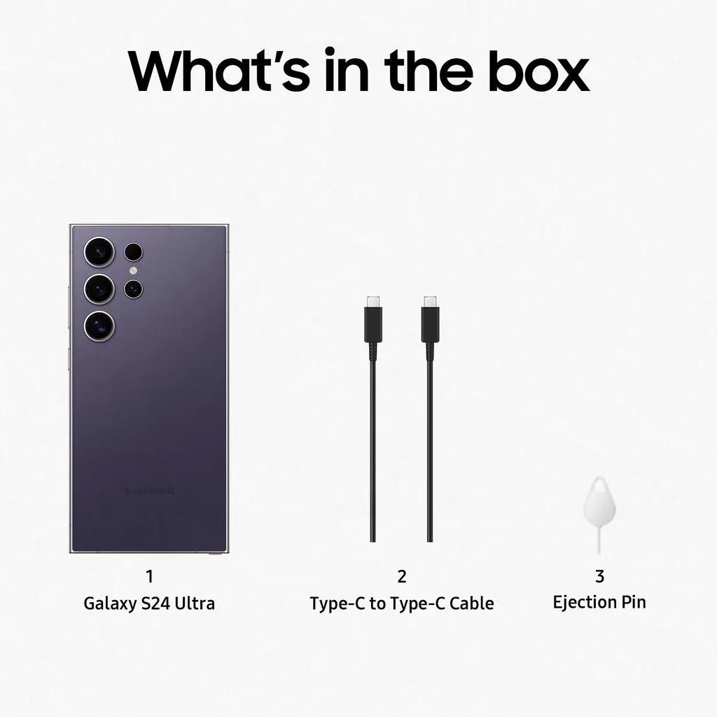 In The Box Samsung Galaxy S24 Ultra Titanium Violet