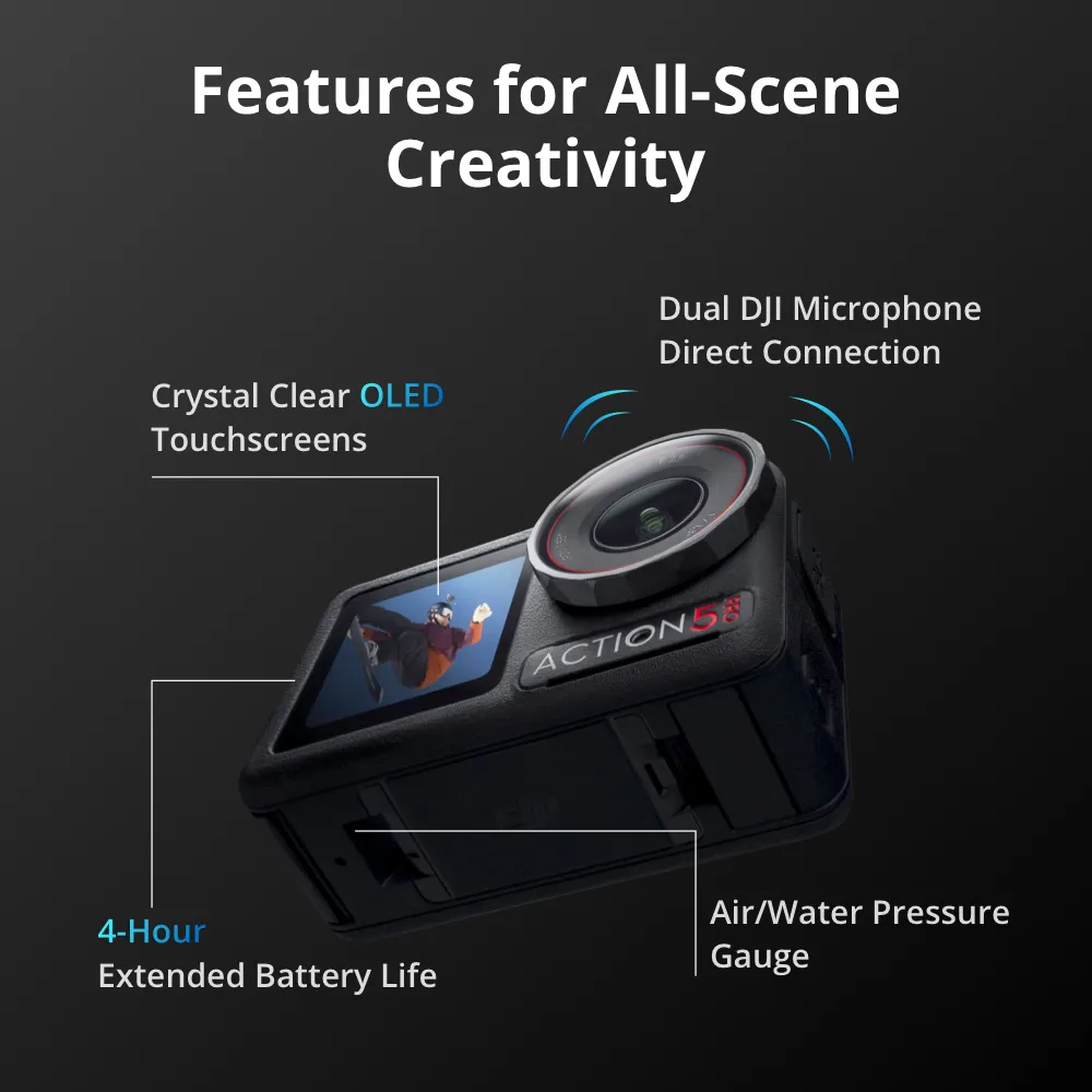 กล้องแอคชั่น DJI Osmo Action 5 Pro Features fo All-Scene Creativity