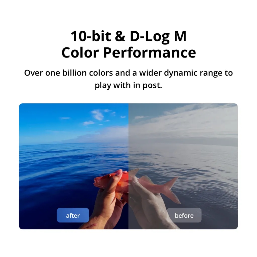 10-bit & D-Log M Color Performance