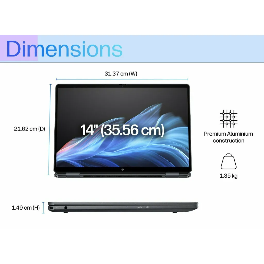 HP OmniBook Ultra Flip Dimensions