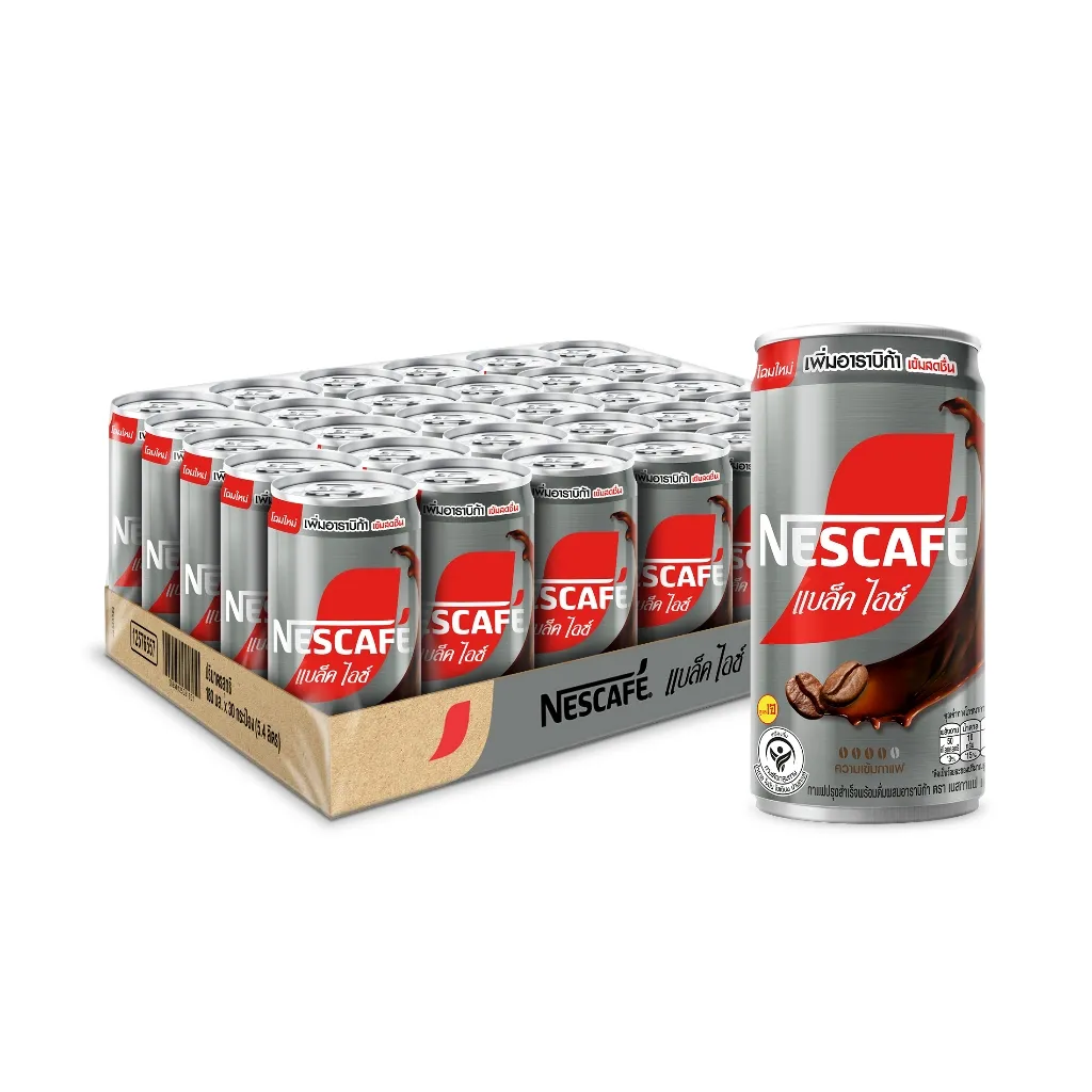 NESCAFÉ RTD เนสกาแฟกระป๋อง แบล็คไอซ์ กาแฟดำรสเข้ม