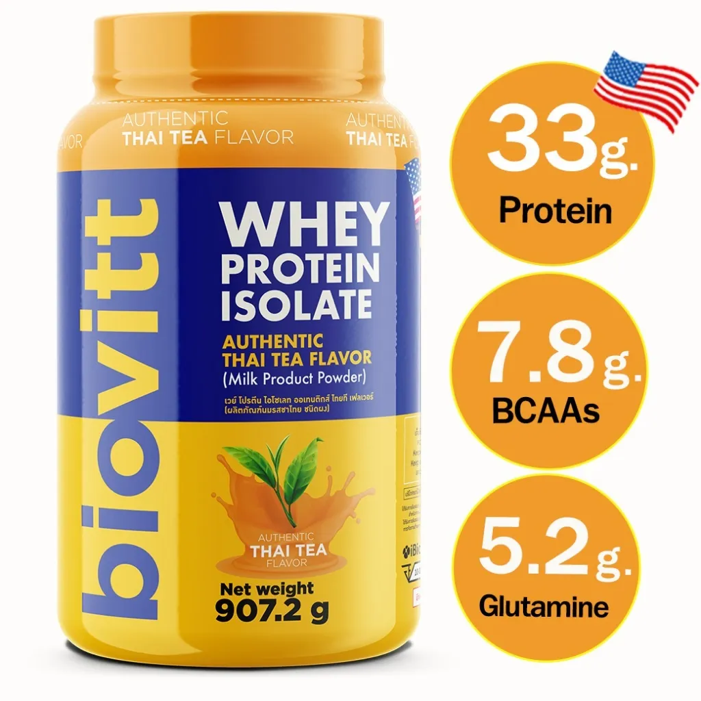 เซ็ตเวย์ชาไทย biovitt WHEY PROTEIN ISOLATE โปรตีน 33g.