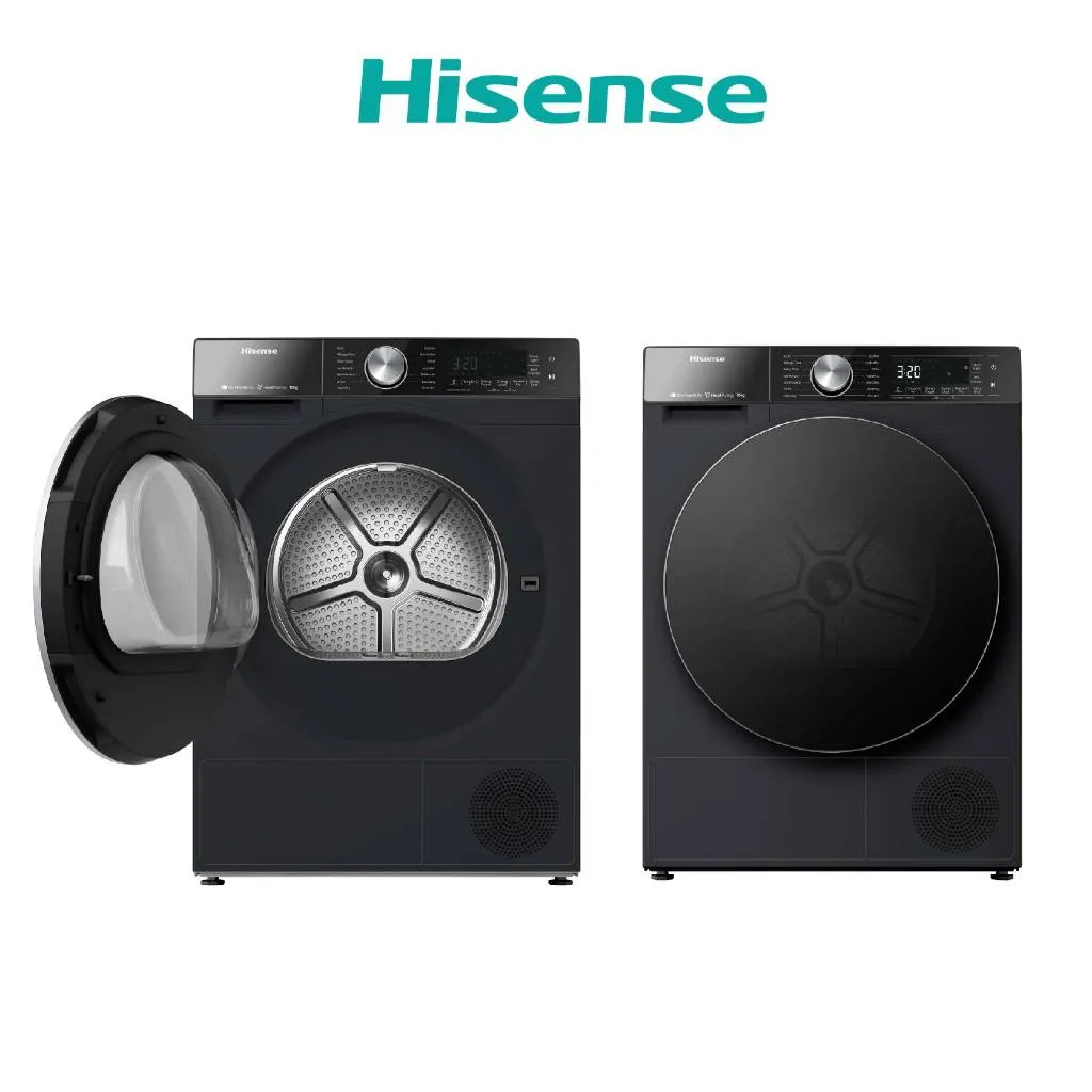 Hisense รุ่น WD5S1243BB เครื่องซักผ้าฝาหน้า สีดำ AI Wash
