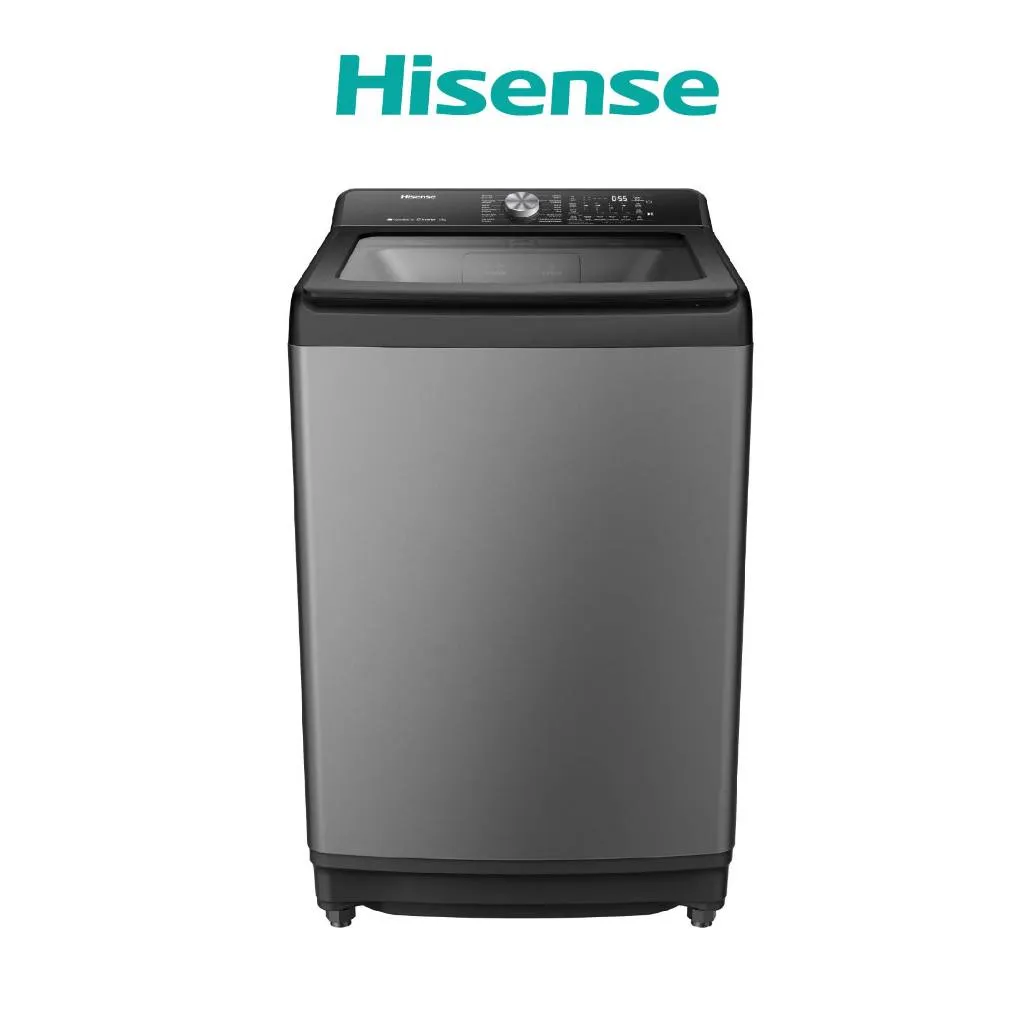 Hisense รุ่น WT5T2015DT เครื่องซักผ้าฝาบน สีเทา ซักสะอาด