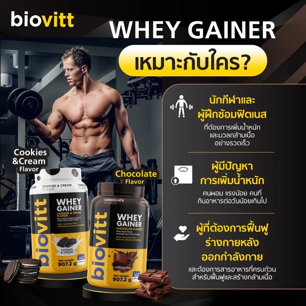 Whey Gainer เหมาะกับใคร