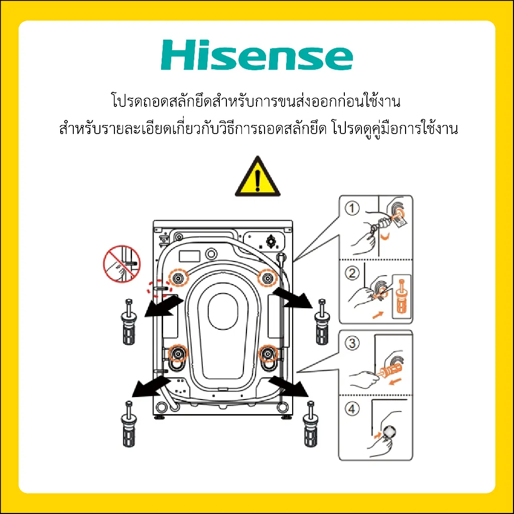 ถอดสลักก่อนขนส่ง