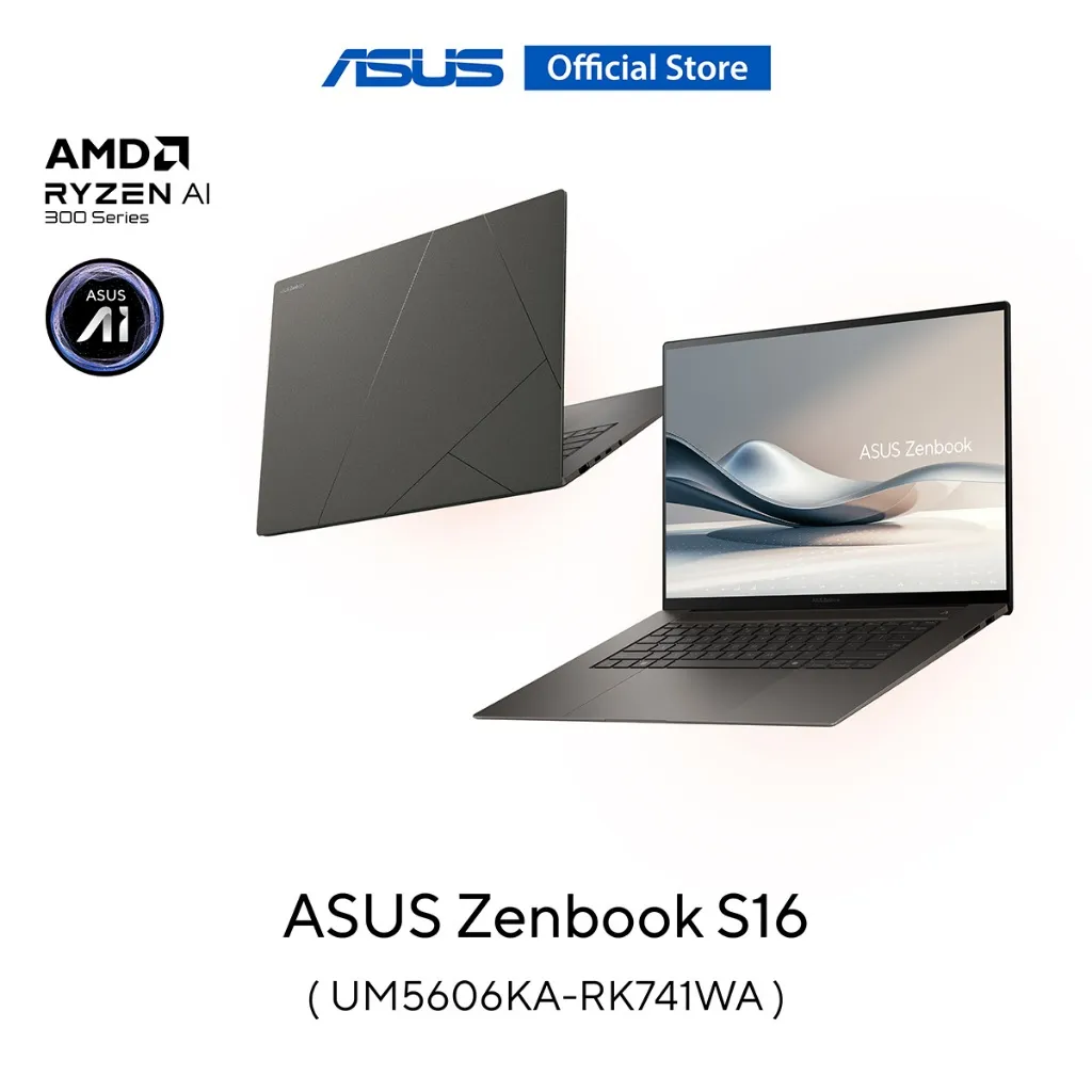 ASUS Zenbook S16: ดีไซน์บางเบา ขุมพลัง AMD AI สำหรับทุกการทำงาน