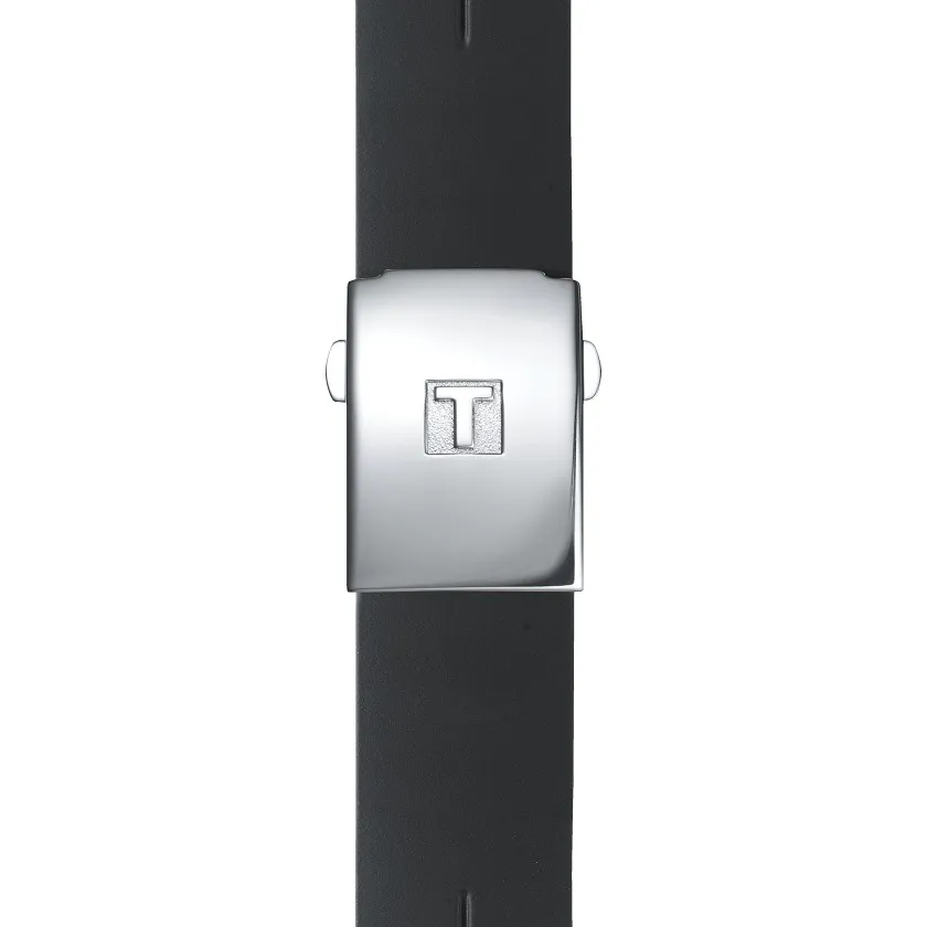 บานพับสายนาฬิกา Tissot T-Touch II Titanium สีเงินพร้อมโลโก้ Tissot