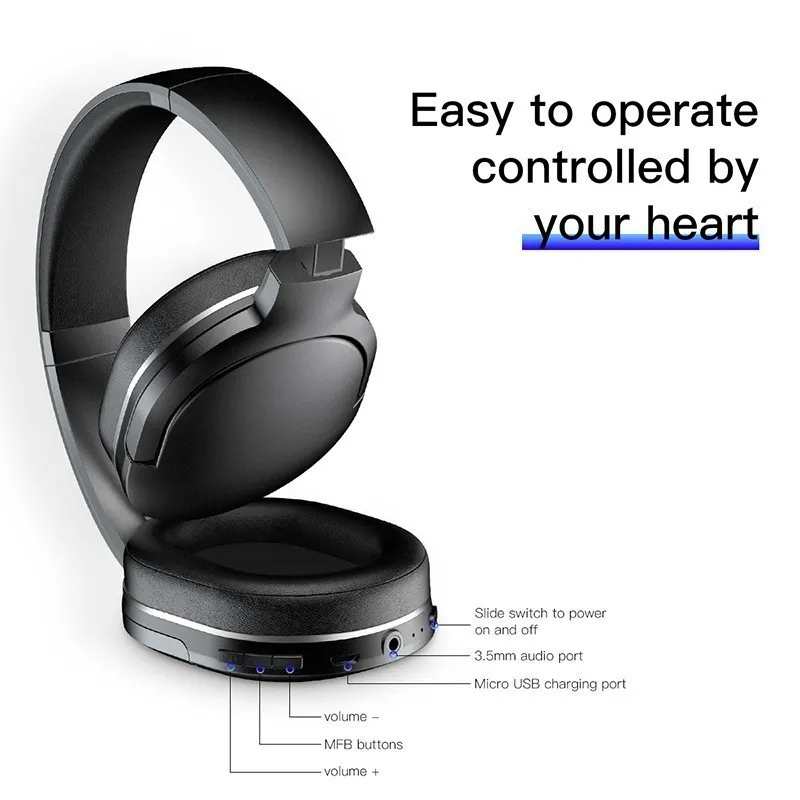Baseus Encok D02 Pro หูฟังครอบหู ควบคุมง่ายด้วยปุ่มบนตัวเครื่อง ใช้งานสะดวก