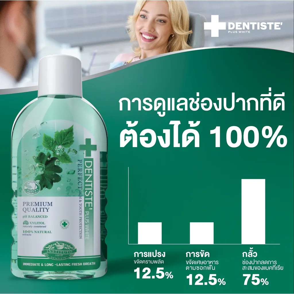 Dentiste น้ำยาบ้วนปาก ลดกลิ่นปากและแบคทีเรีย พร้อมนวัตกรรม Opta Flow ที่ทันตแพทย์รับรอง เพื่อลมหายใจสดชื่นมั่นใจ