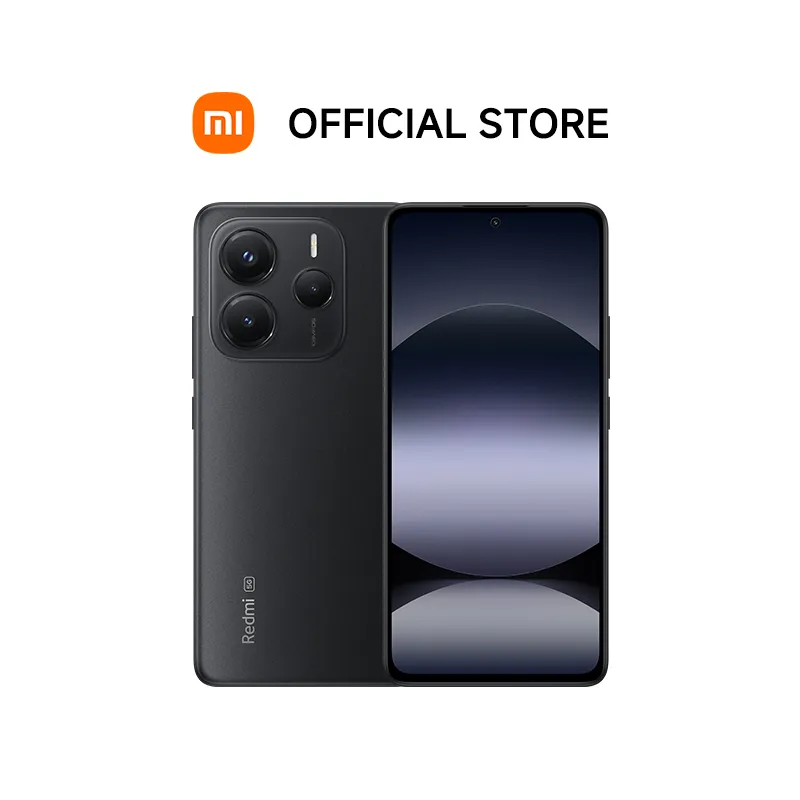 Xiaomi Redmi Note 14 5G 12GB 512GB สีดำ มุมมองด้านหน้าและด้านหลังจากร้านทางการ
