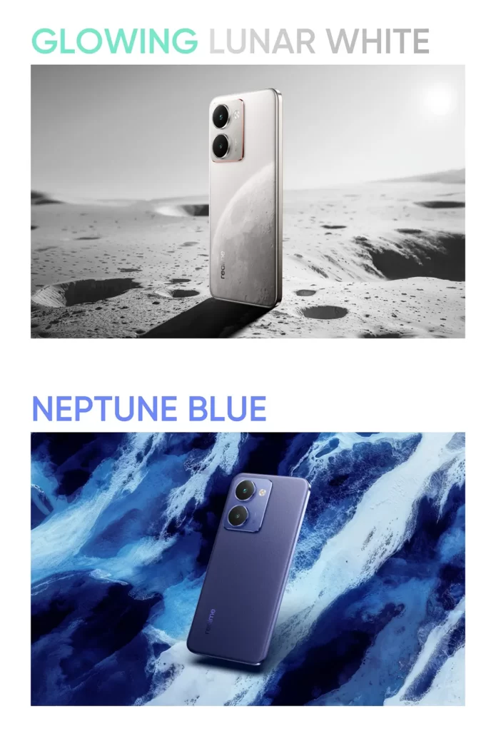 ตัวเลือกสี Glowing Lunar White และ Neptune Blue สุดพรีเมียม