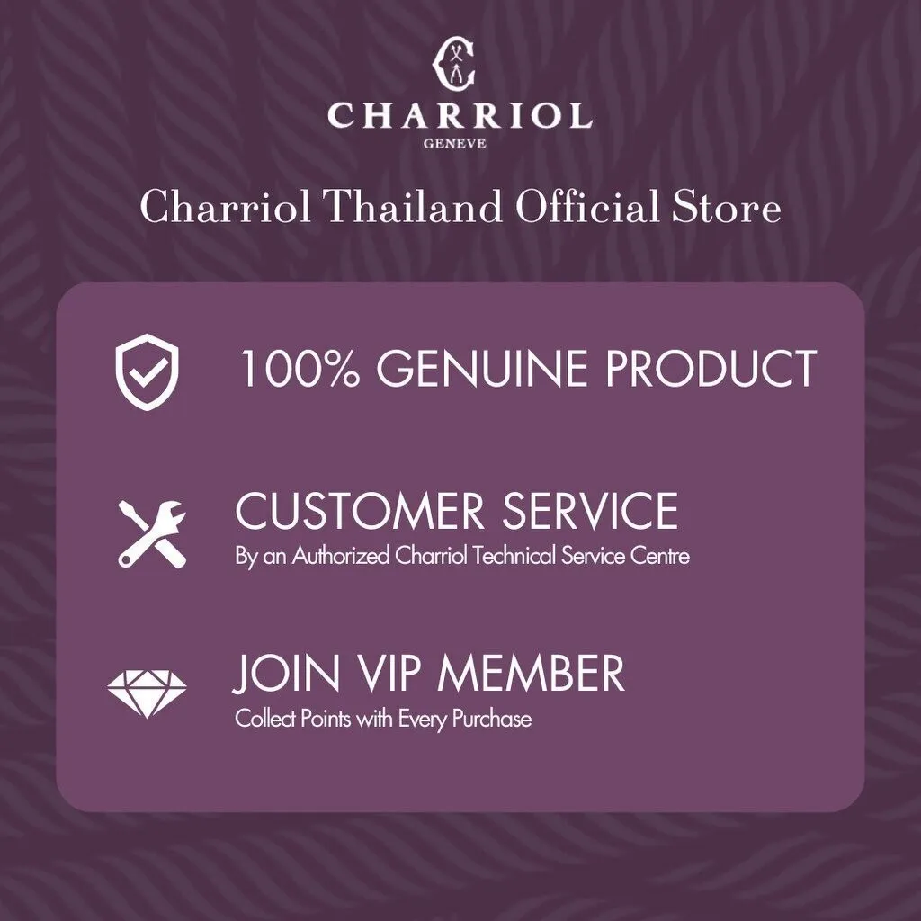 หน้าจอแสดงข้อมูลร้านค้าทางการ Charriol ในประเทศไทย พร้อมบริการสินค้าแท้และสิทธิประโยชน์สมาชิก VIP
