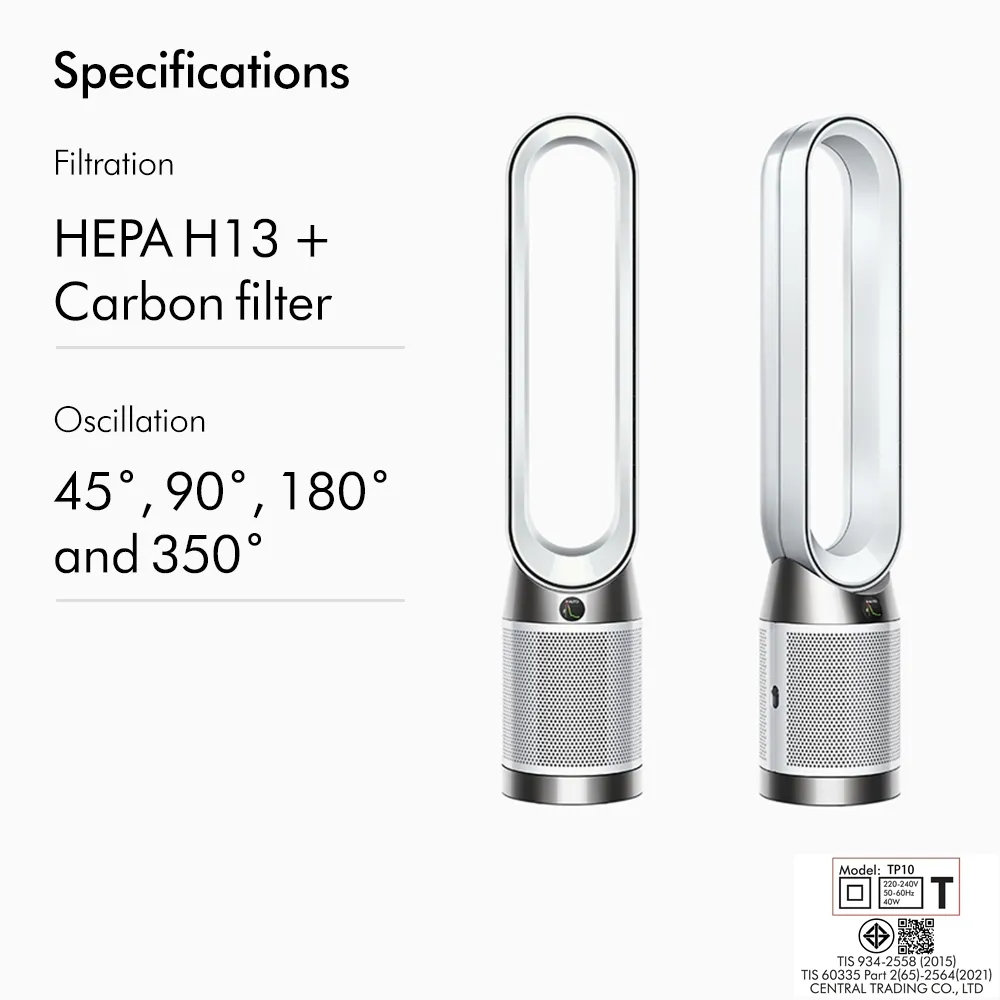 ระบบกรอง HEPA H13 ผสานการหมุน 4 ทิศทางที่เลือกได้ตามต้องการ