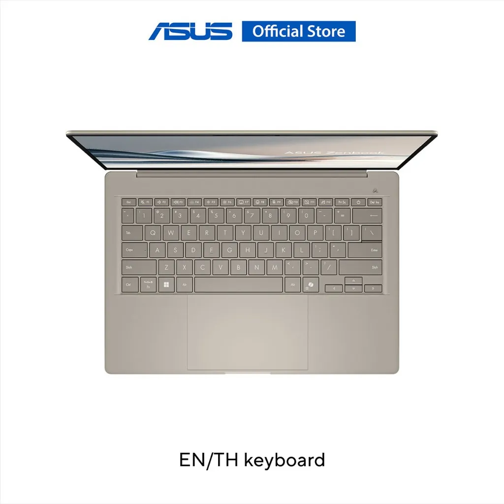 ASUS Zenbook A14 UX3407QA แป้นพิมพ์ EN/TH มุมมองจากด้านบน