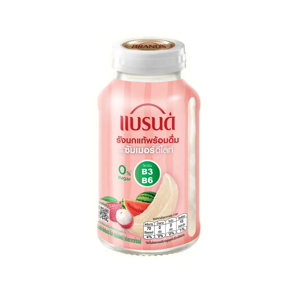 ขวดรังนก แบรนด์ กลิ่นซัมเมอร์ดีไลท์ ขนาด 150 มล. แบบพร้อมดื่ม