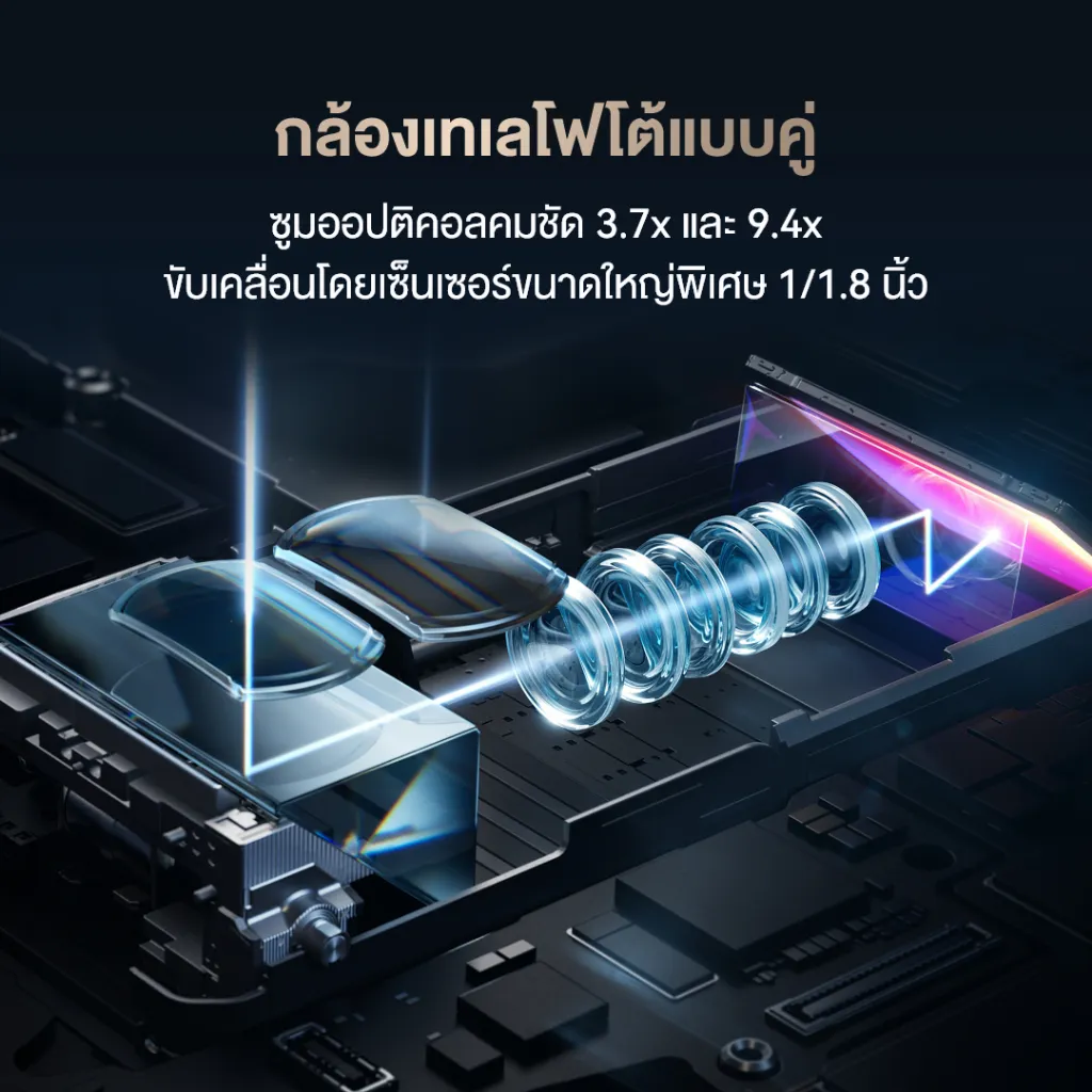 huawei pura 80 ultra มาพร้อมเลนส์เทเลโฟโต้คู่ ซูมได้ทั้ง 3.7x และ 9.4x อย่างคมชัด