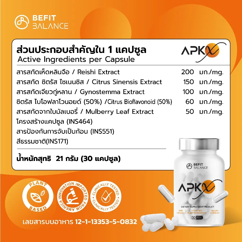 ข้อมูลปริมาณสารสกัดในแต่ละแคปซูลตามฉลากสุขภาพจากแบรนด์