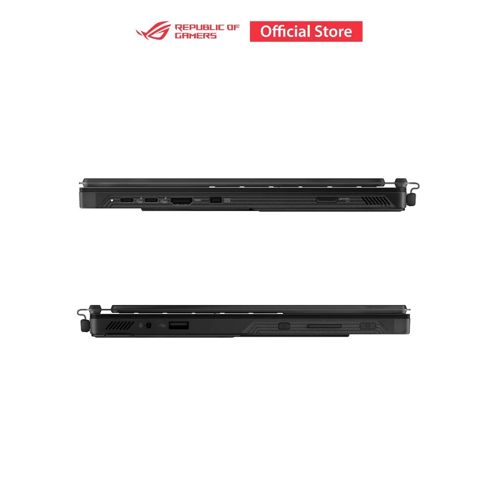 พอร์ตเชื่อมต่อด้านข้างของตัวเครื่องรวม USB4 HDMI microSD และ Audio Jack