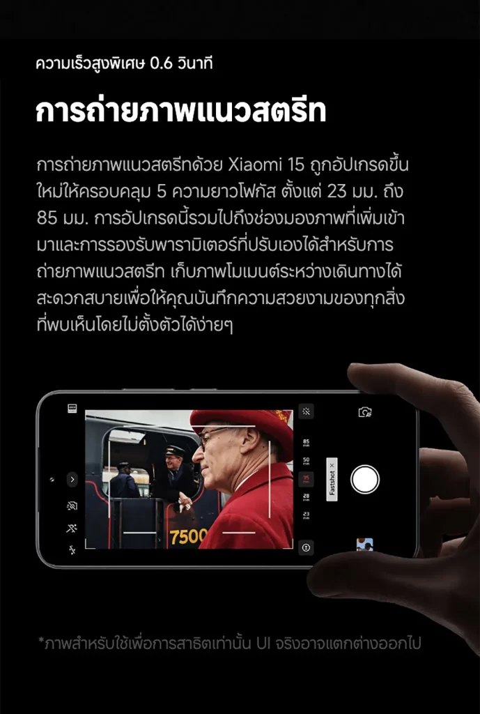 มือถือกำลังถ่ายภาพชายชราสวมเสื้อแดงยืนข้างประตูรถไฟในฉากแนวสตรีท