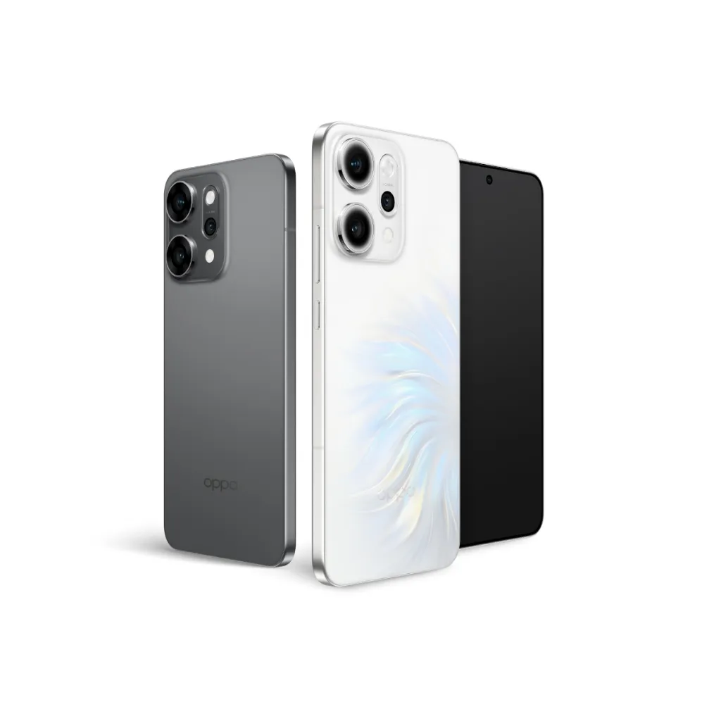 ดีไซน์ตัวเครื่อง OPPO Reno14 Pro 5G 12GB 512GB สีขาวและสีเทา