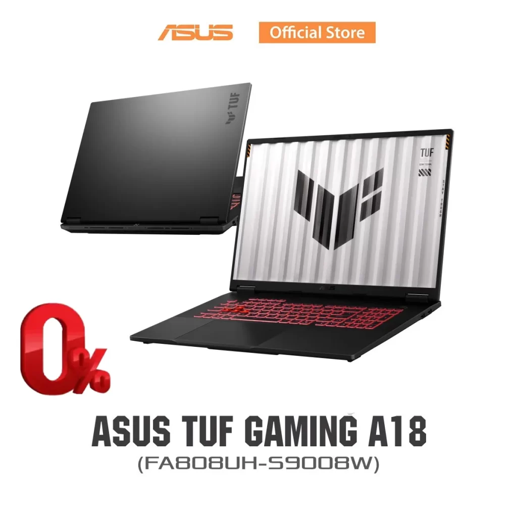 ASUS TUF Gaming A18 รุ่น FA808UH-S9008W โชว์เครื่องเปิดฝาและปิดฝาคู่ พร้อมโปรโมชันผ่อน 0%
