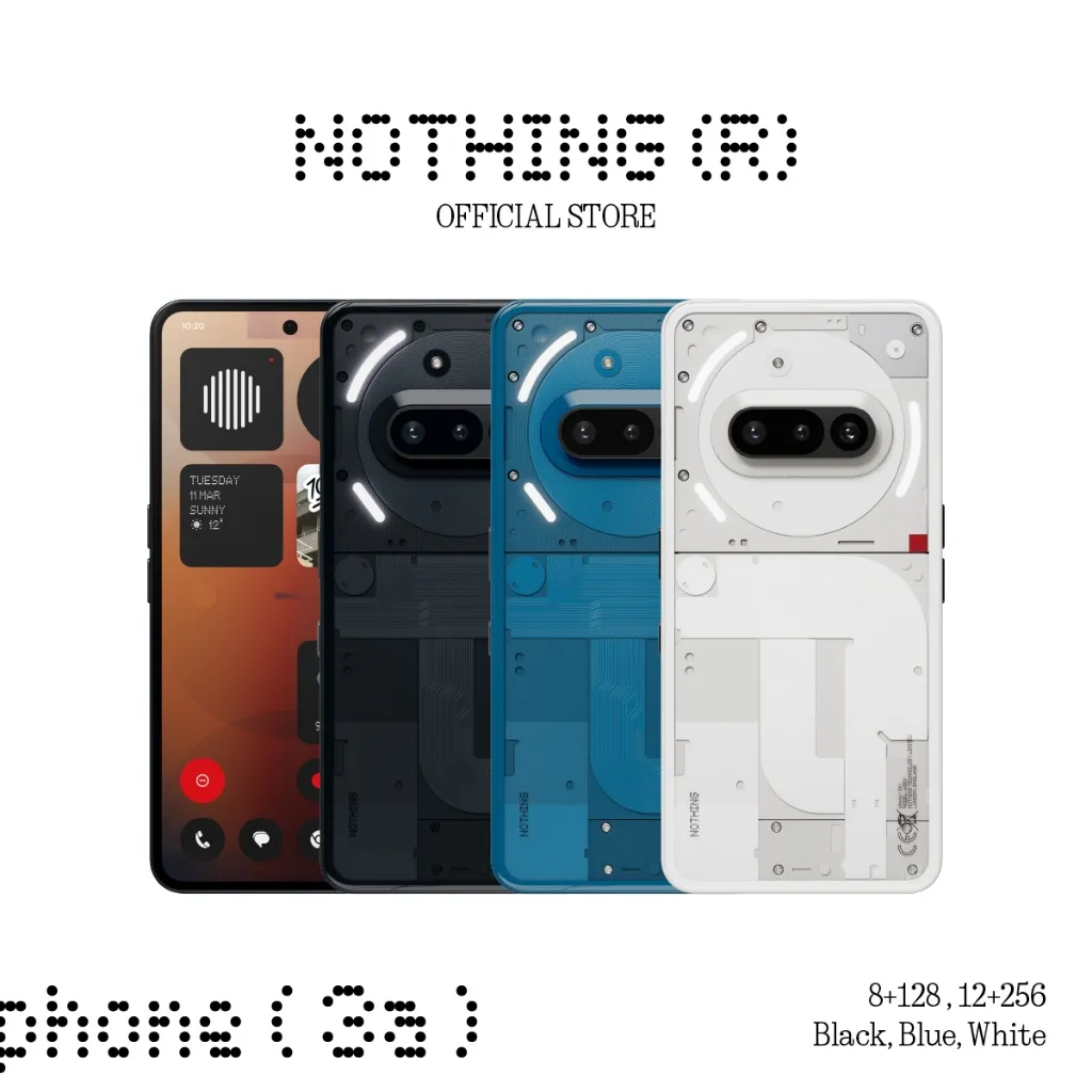 สมาร์ทโฟน nothing phone 3a โชว์ด้านหน้าและด้านหลังครบสามสีจากร้านทางการ