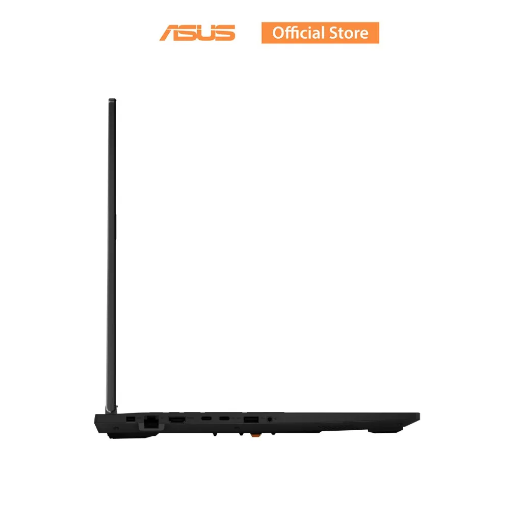 พอร์ตด้านซ้าย มี LAN HDMI ช่องชาร์จ USB-C ช่องหูฟัง และช่องระบายอากาศ