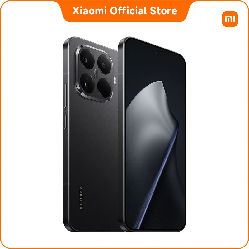 เรนเดอร์ Xiaomi 15T Pro สีดำ แสดงด้านหน้าและด้านหลัง พร้อมโมดูลกล้อง Leica 4 วงแหวน