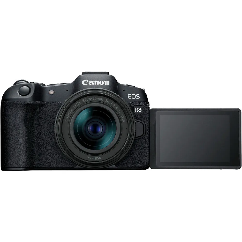 กล้อง Canon EOS R8 เปิดจอพับด้านข้าง คู่กับเลนส์ซูม พร้อมใช้งานวิดีโอ