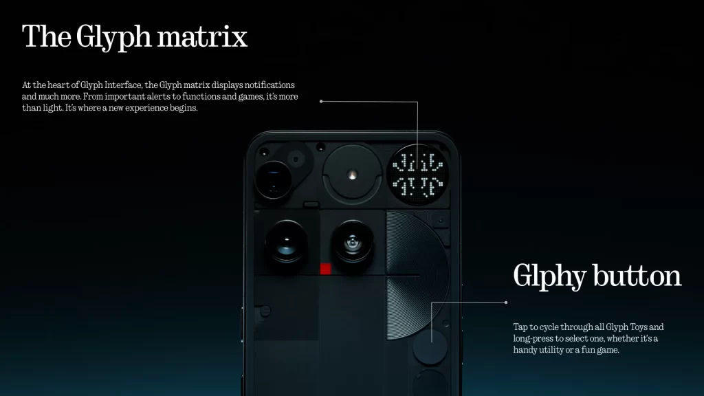 Nothing Phone 3 โฟกัส Glyph Matrix และปุ่ม Glyph button สำหรับแจ้งเตือนและสลับเอฟเฟกต์ไฟ