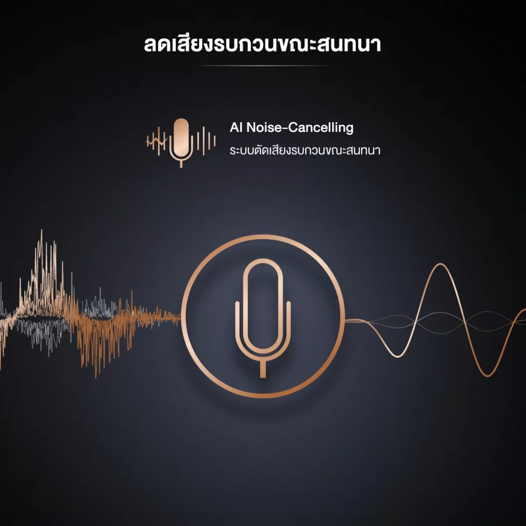 ฟีเจอร์ตัดเสียงรบกวนด้วย AI ช่วยให้สนทนาชัดเจนในสภาพแวดล้อมมีเสียง