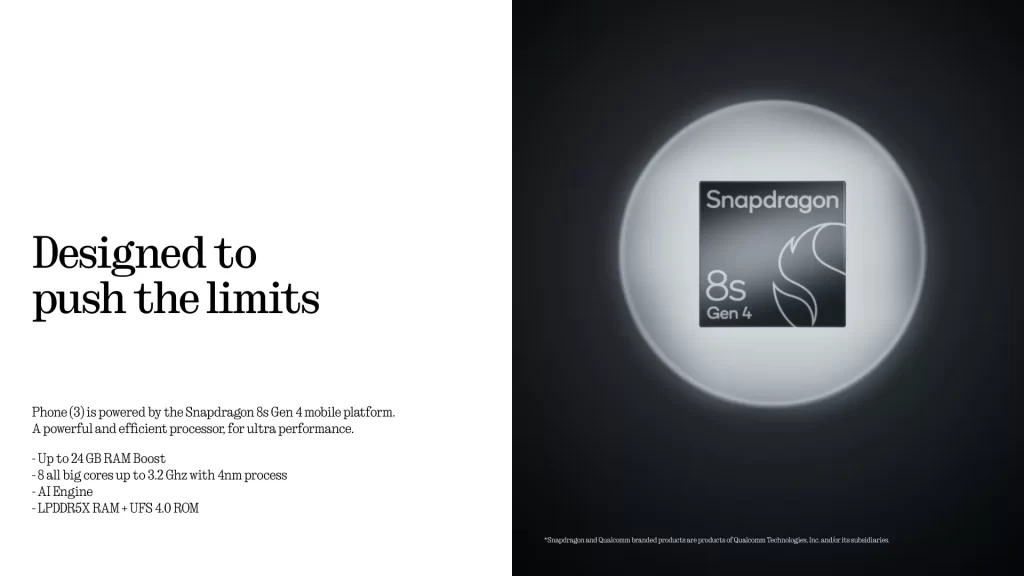 ชิป Snapdragon 8s Gen 4 พร้อม RAM สูงสุด 24GB และ UFS 4.0 เน้นพลังประมวลผลและ AI Engine
