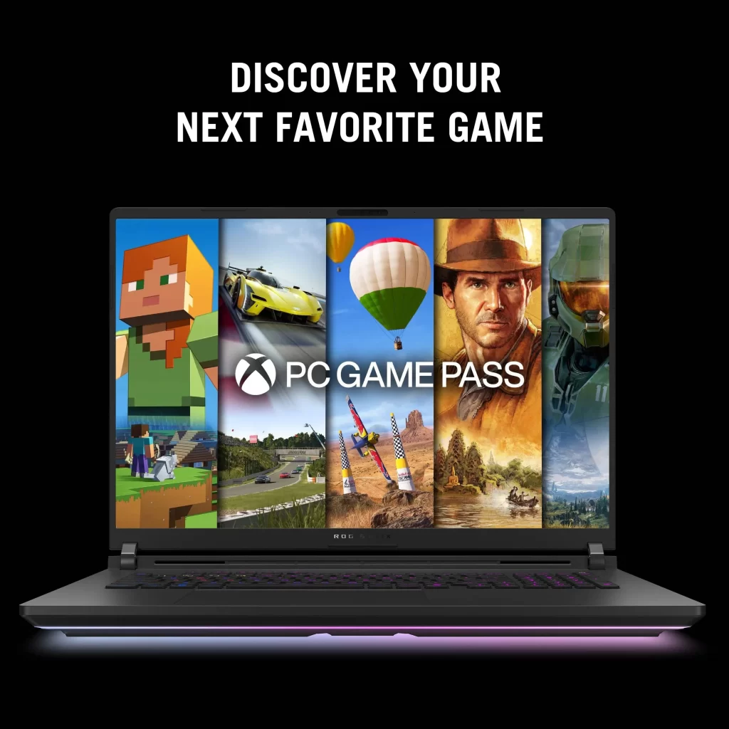 หน้าจอแสดง PC Game Pass รวมเกมดังหลายแนว เหมาะกับผู้ใช้โน้ตบุ๊กเกมมิ่งที่อยากเล่นเกมทันที