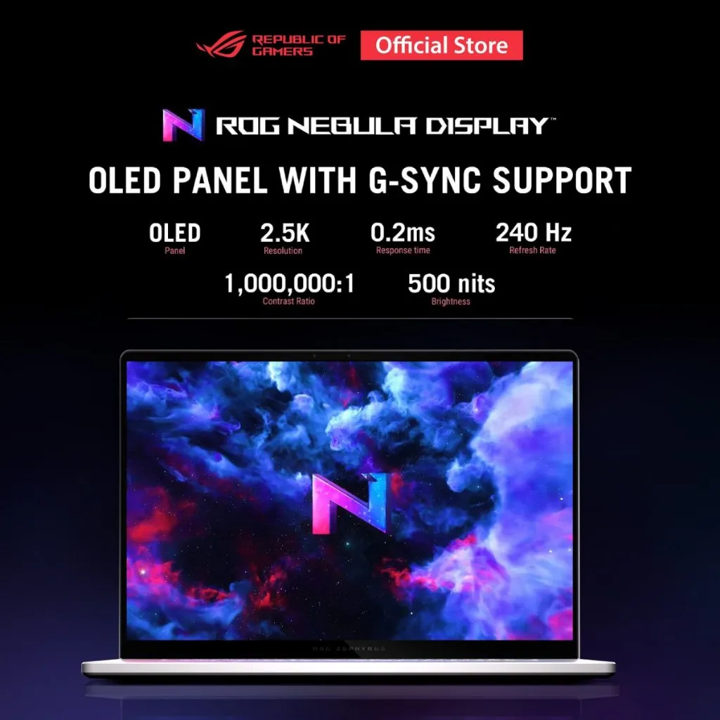 โน๊ตบุ๊คเกมมิ่ง ASUS ROG Zephyrus G16 GA605KM พร้อมหน้าจอ ROG Nebula Display OLED 2.5K สีสันจัดจ้าน